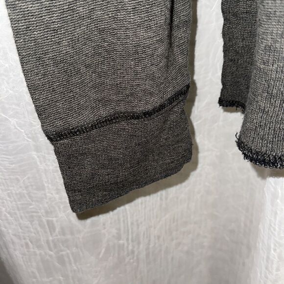 Buckle Reclaim L Crewneck Pullover Knit Army Camo Green Unhemmed Sweater - Picture 5 of 10